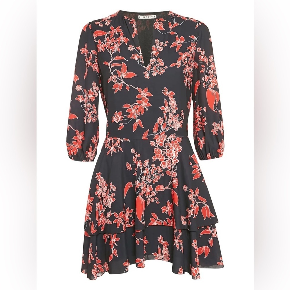 Alice + Olivia Moore Blouson Sleeve Dress (D6)